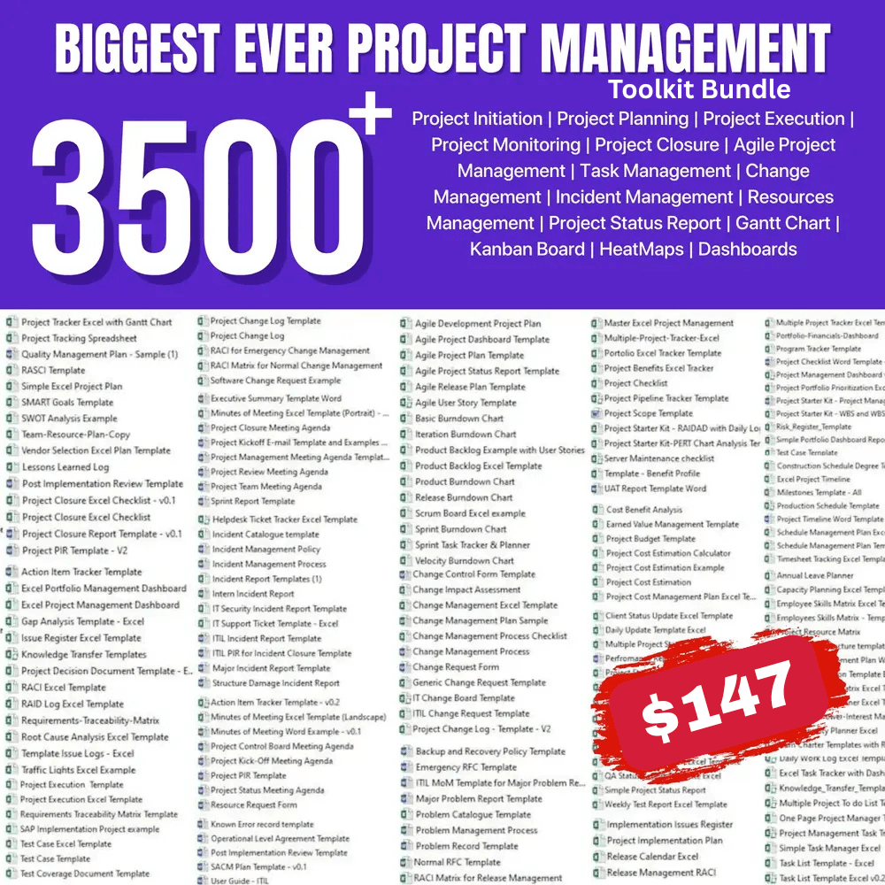 The Biggest Ever Project Management Toolkit Bundle
