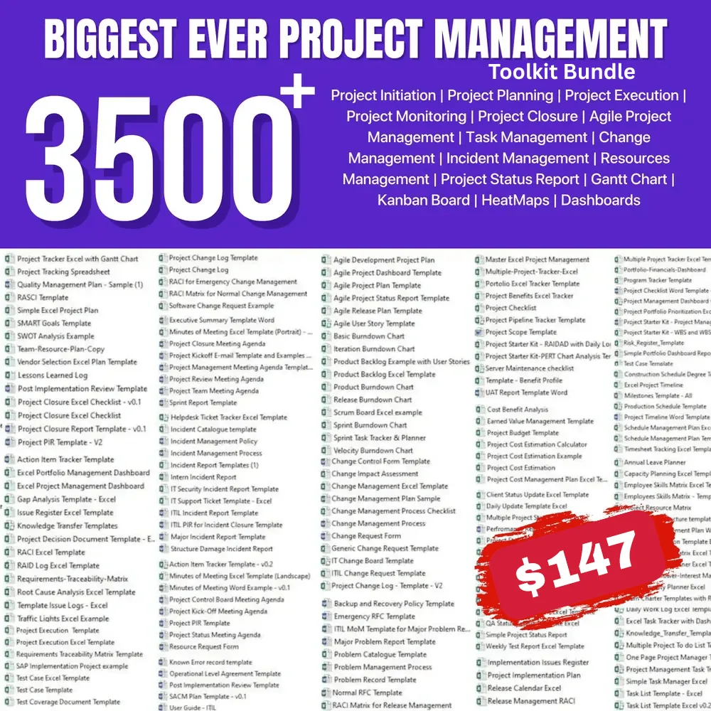 The Biggest Ever Project Management Toolkit Bundle